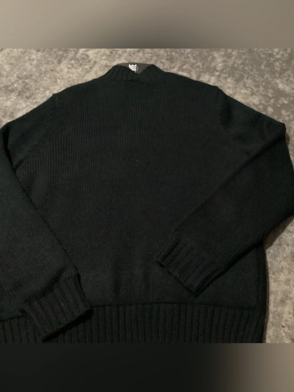 Frye Men’s Full Zip Sweater Jacket Cable Knit Fleece Lined THICK Black Size XL
